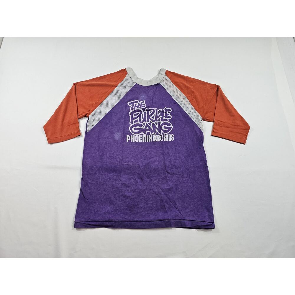 Phoenix Suns The Purple Gang Purple Raglan Shirt Sz M 1980s